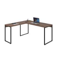 Mesa Em L Diretor 150X150X75cm Nogal/Est.Preta - 2