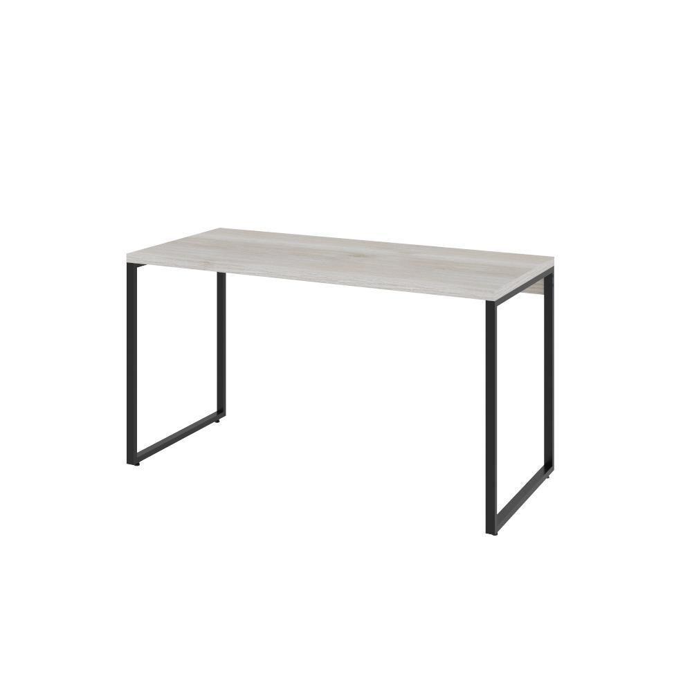 Mesa Office 135X60X75Cm Snow / Est.Preta Snow / Est.Preta - 4