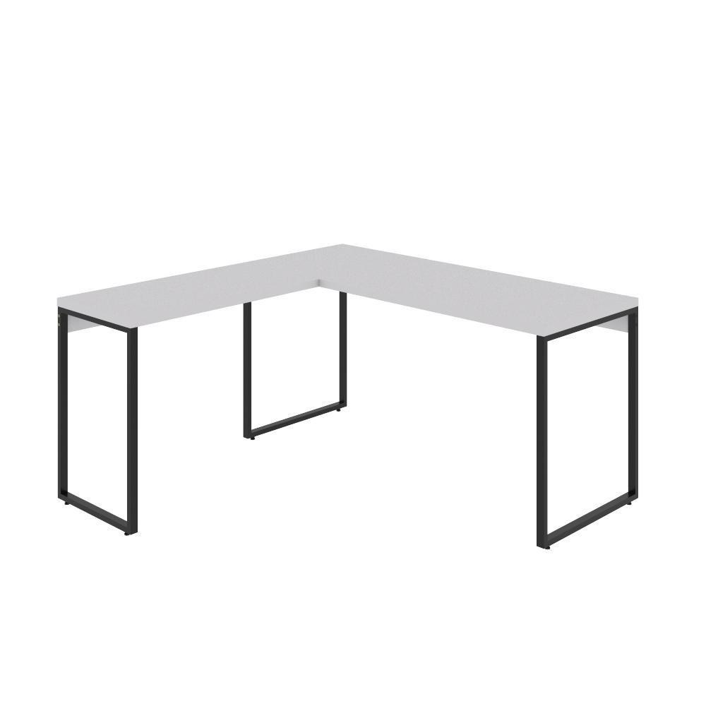 Mesa Em L Diretor 150X150X75Cm Branco Chess / Est.Preta - 3