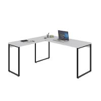 Mesa Em L Diretor 150X150X75Cm Branco Chess / Est.Preta - 2