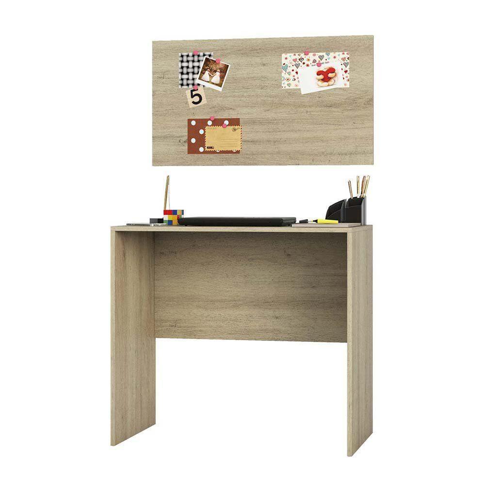 Escrivaninha Multiuso Com Painel 80 Cm Avelã Rústico - 1