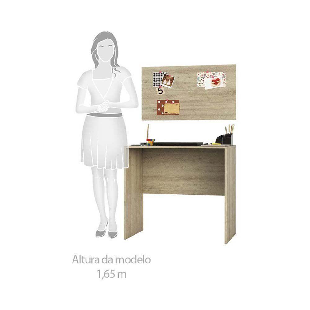 Escrivaninha Multiuso Com Painel 80 Cm Avelã Rústico - 3