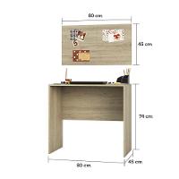 Escrivaninha Multiuso Com Painel 80 Cm Avelã Rústico