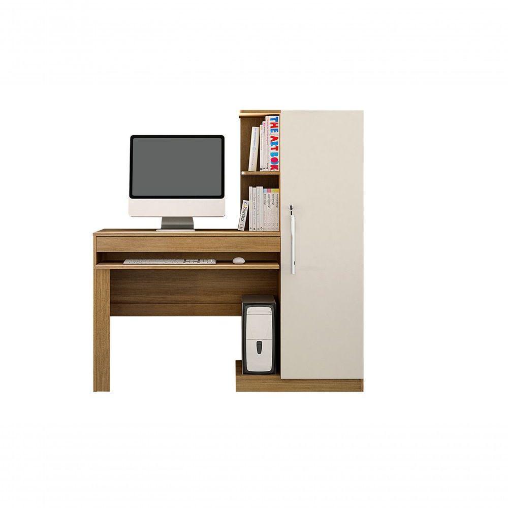 Escrivaninha Mesa Office Valdemoveis Cinamomo/off White - 1