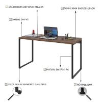 Mesa Office 135X60X75Cm Nogal / Est.Preta Nogal / Est.Preta - 5