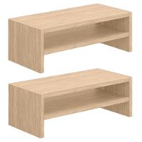 Kit 02 Suportes Stand Para Monitores Mesa Escritório Home Office Lap L03 Amadeirado - 1