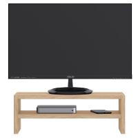 Kit 02 Suportes Stand Para Monitores Mesa Escritório Home Office Lap L03 Amadeirado