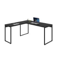 Mesa Em L Diretor 150X150X75Cm Preto Ônix Estrutura Preta - 2