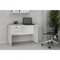 Escrivaninha Mesa 2 Gavetas Com Chave Branco - 2