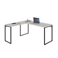 Mesa Em L Diretor 150X150X75Cm Snow/Est.Preta - 2