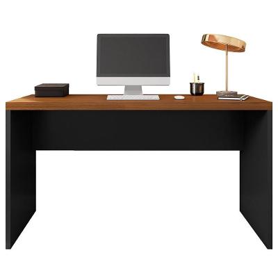 Mesa De Computador Studio Nogueira / Preto Tex - Caemmun