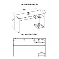 Mesa Gamer Escrivaninha Para Computador Pixel Preto Caemmun - 2