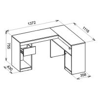 Mesa De Computador Com Porta E Gaveta Nilo Branco Fosco - 3