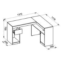 Mesa De Computador Com Porta E Gaveta Nilo Branco Fosco