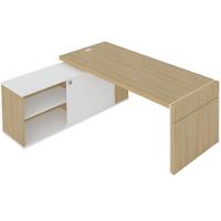 Mesa Escritório Em L Caixa Com Tomada Atria Executiva 200x183cm A02 Carvalho Branco - 5