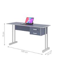 Mesa De Computador Bloc 1200 Ale Azul - 2