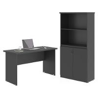 Mesa De Computador E Armario Japão Preto Onix - 1