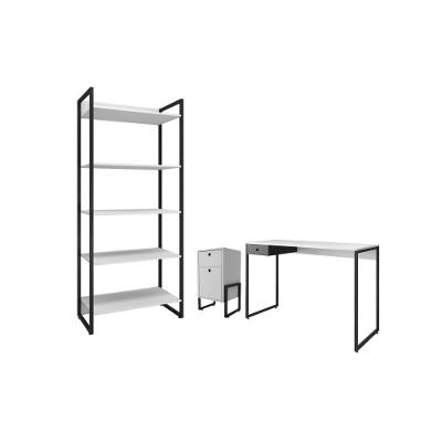 Conjunto De Escritório Colmi Branco Preto