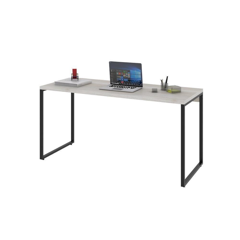 Mesa Office 150X60X75Cm Snow / Est.Preta Snow / Est.Preta - 3