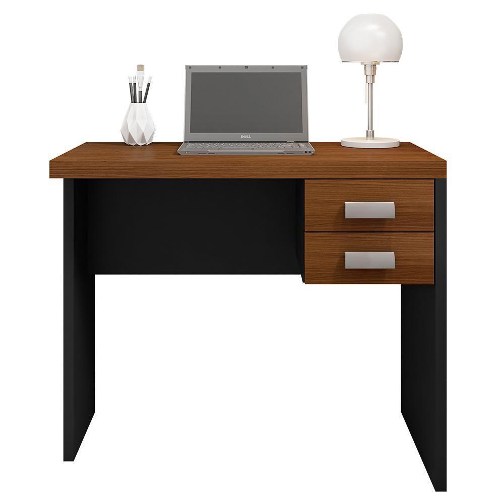 Mesa Com Gaveteiro Escritório 90 Cm Marrom Studio Caemmun - 1