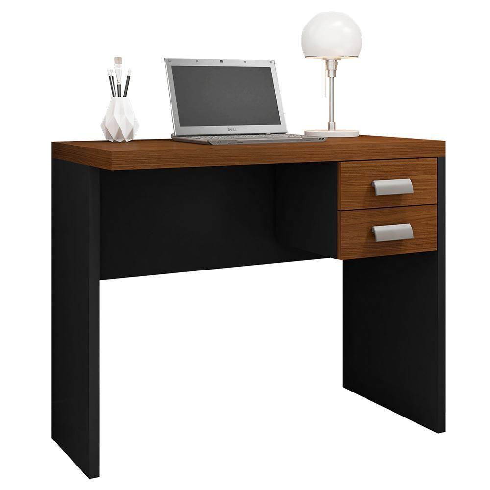 Mesa Com Gaveteiro Escritório 90 Cm Marrom Studio Caemmun - 7