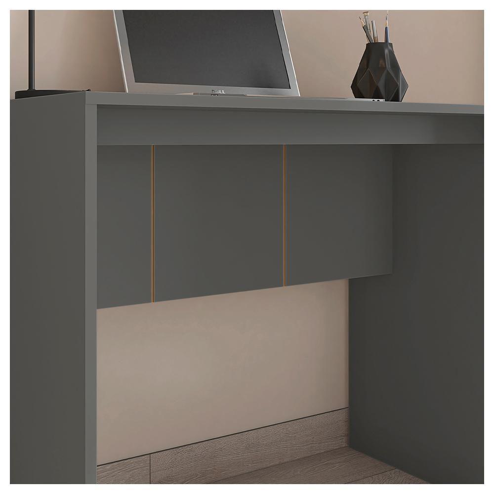 Mesa Para Computador Escritório 90 Cm Cubic Cinza Caemmun - 3