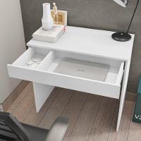 Mesa Para Computador Escrivaninha 1 Gaveta Alexia Branco - 5