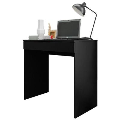 Mesa Para Computador Escrivaninha 1 Gaveta Preto Fosco