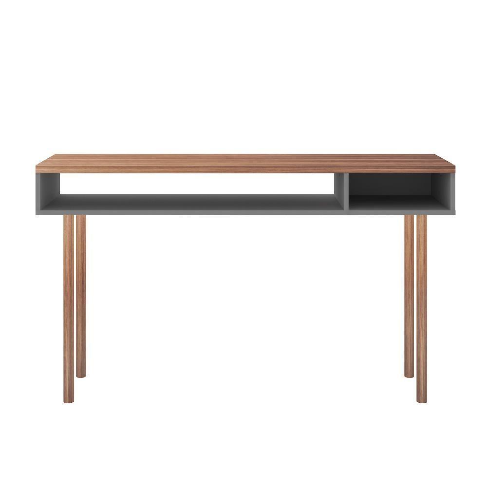 Mesa Para Computador Escrivaninha Multi Cinza Caemmun - 1