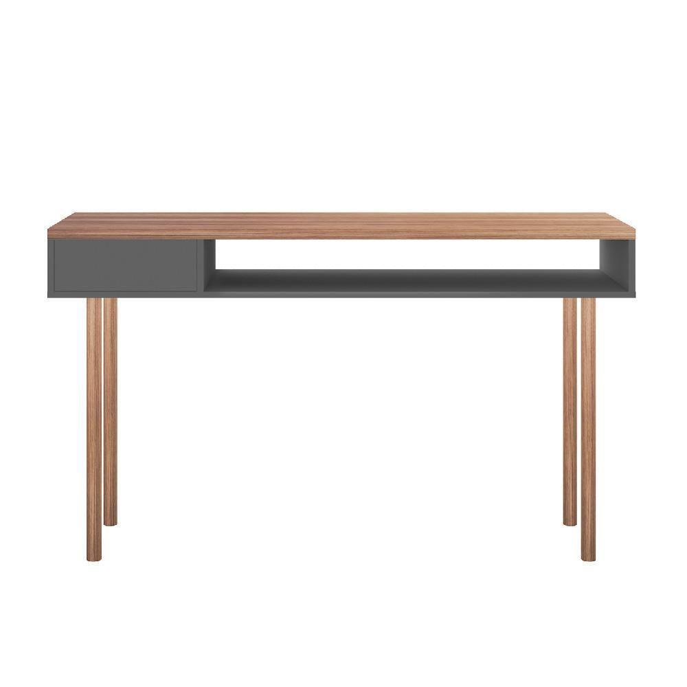 Mesa Para Computador Escrivaninha Multi Cinza Caemmun - 5