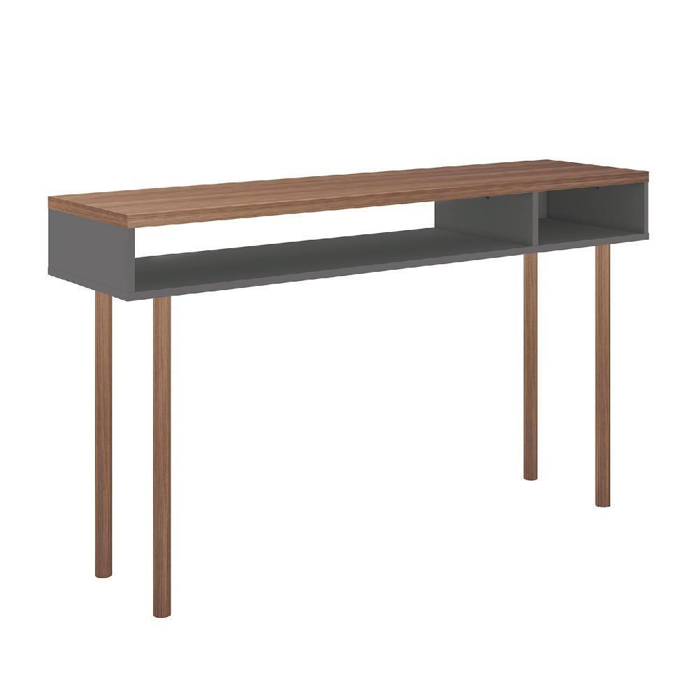 Mesa Para Computador Escrivaninha Multi Cinza Caemmun - 7