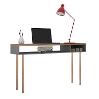 Mesa Para Computador Escrivaninha Multi Cinza Caemmun - 6