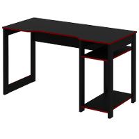 Mesa E Armário Para Escritório Cool Mdp Preto/Vermelho - 2