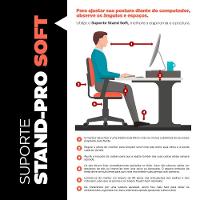 Base Suporte Stand-pro Para Monitor Setup Soft Elevado 95x15cm Em 100% Mdf Preto - Abmaza - 2