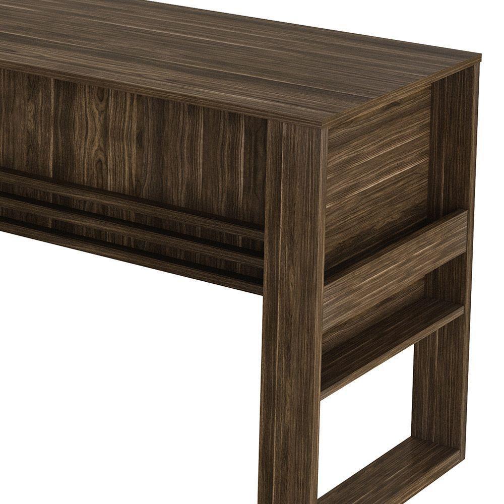 Mesa Com Aplique Escritório Home Office Me4146 Mdp Nogal - 4
