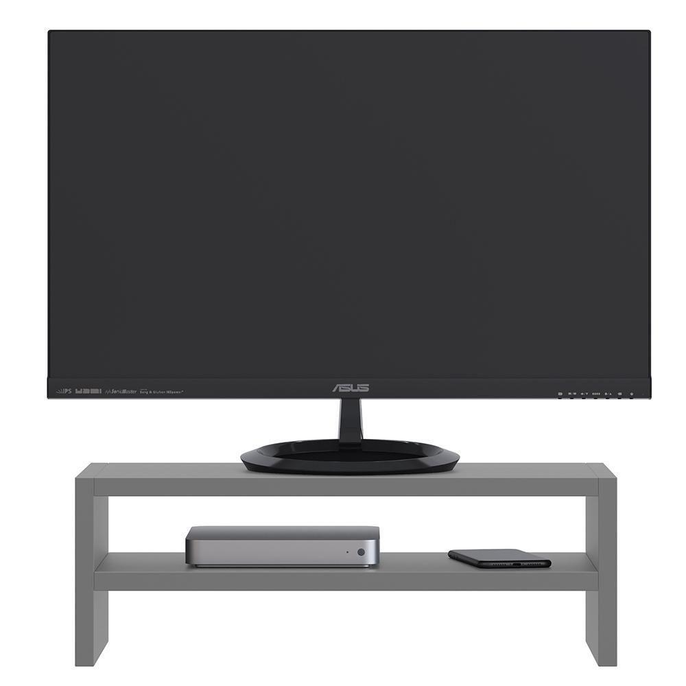 Kit 03 Suportes Stand Para Monitores Mesa Escritório Home Office Lap L03 Cinza - 8