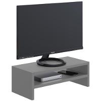 Kit 03 Suportes Stand Para Monitores Mesa Escritório Home Office Lap L03 Cinza - 2
