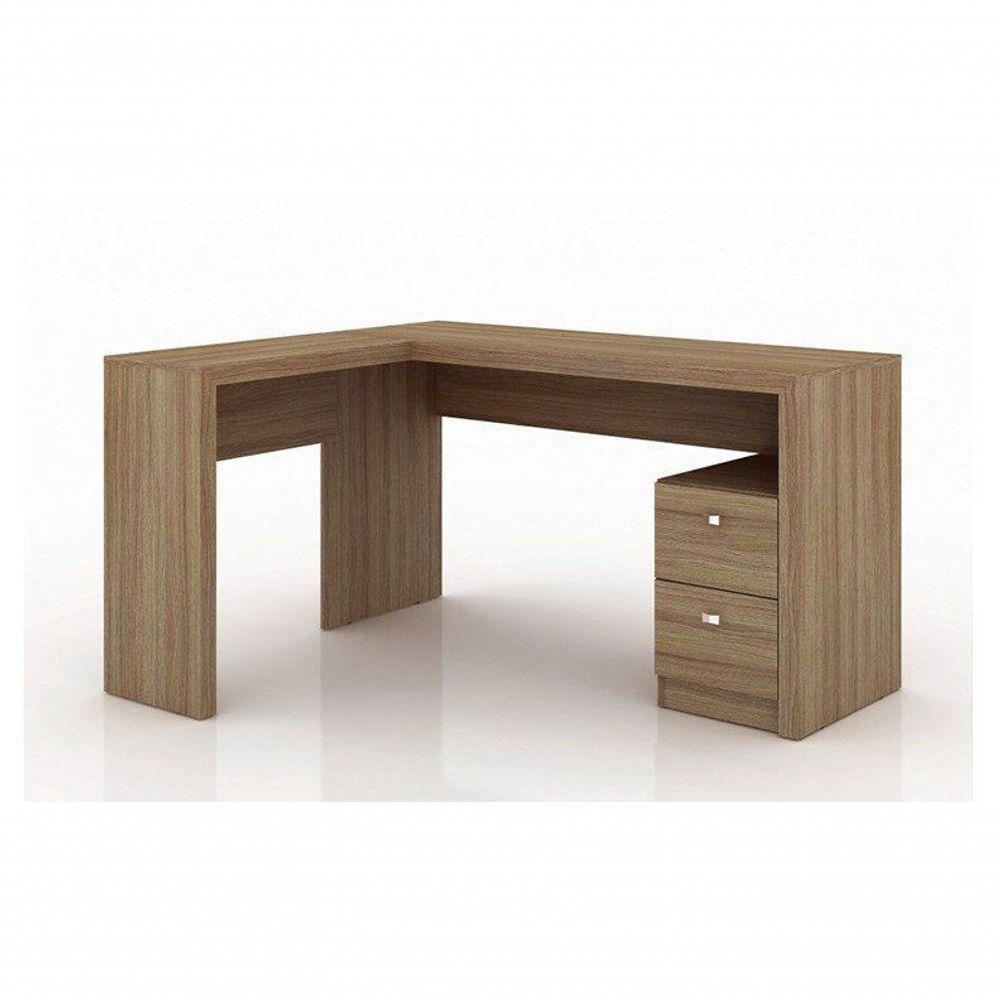 Mesa Com 2 Gavetas Para Escritório Me4129 Mdp Amendoa - 1