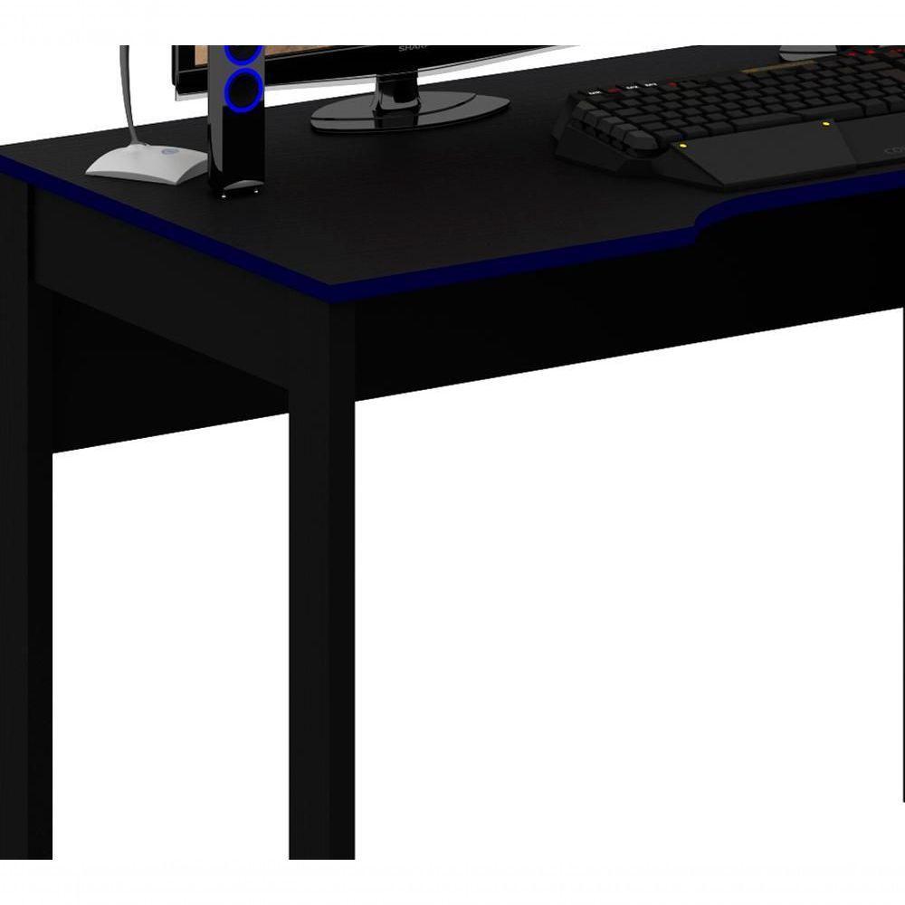Mesa Para Computador Gamer Me4152 Preto Azul Preto Azul - 5