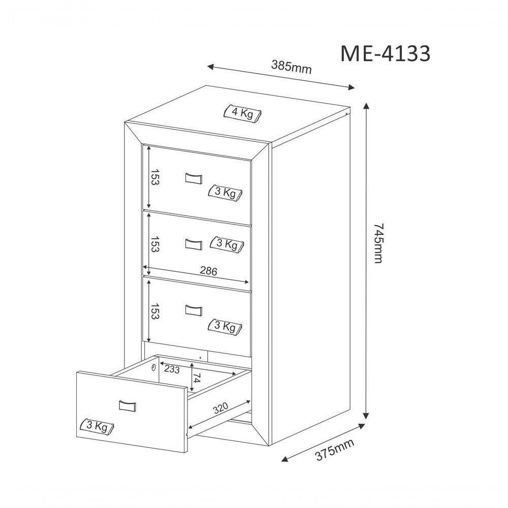 Conjunto Escritorio Completo 03 Peças Cj14 Nogal Nogal - 3