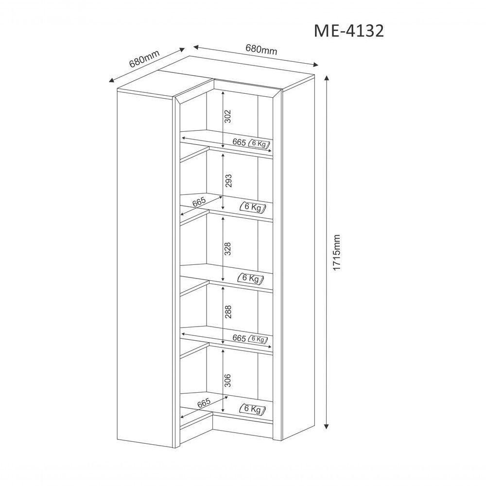 Conjunto Escritorio Completo 03 Peças Cj14 Nogal Nogal - 8