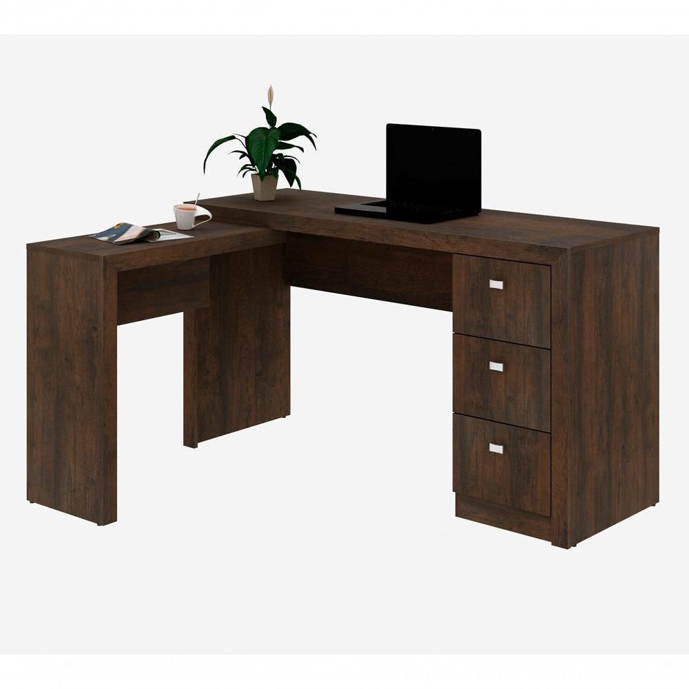 Conjunto Escritorio Completo 5 Peças Cj2 Rustico Rustico - 11