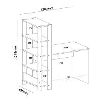 Escrivaninha Com Estante Match Branco 4 Prateleiras