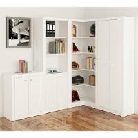 Conjunto Escritorio Completo 4 Peças Cj7 Branco Branco - 1