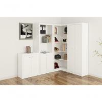 Conjunto Escritorio Completo 4 Peças Cj7 Branco Branco - 3