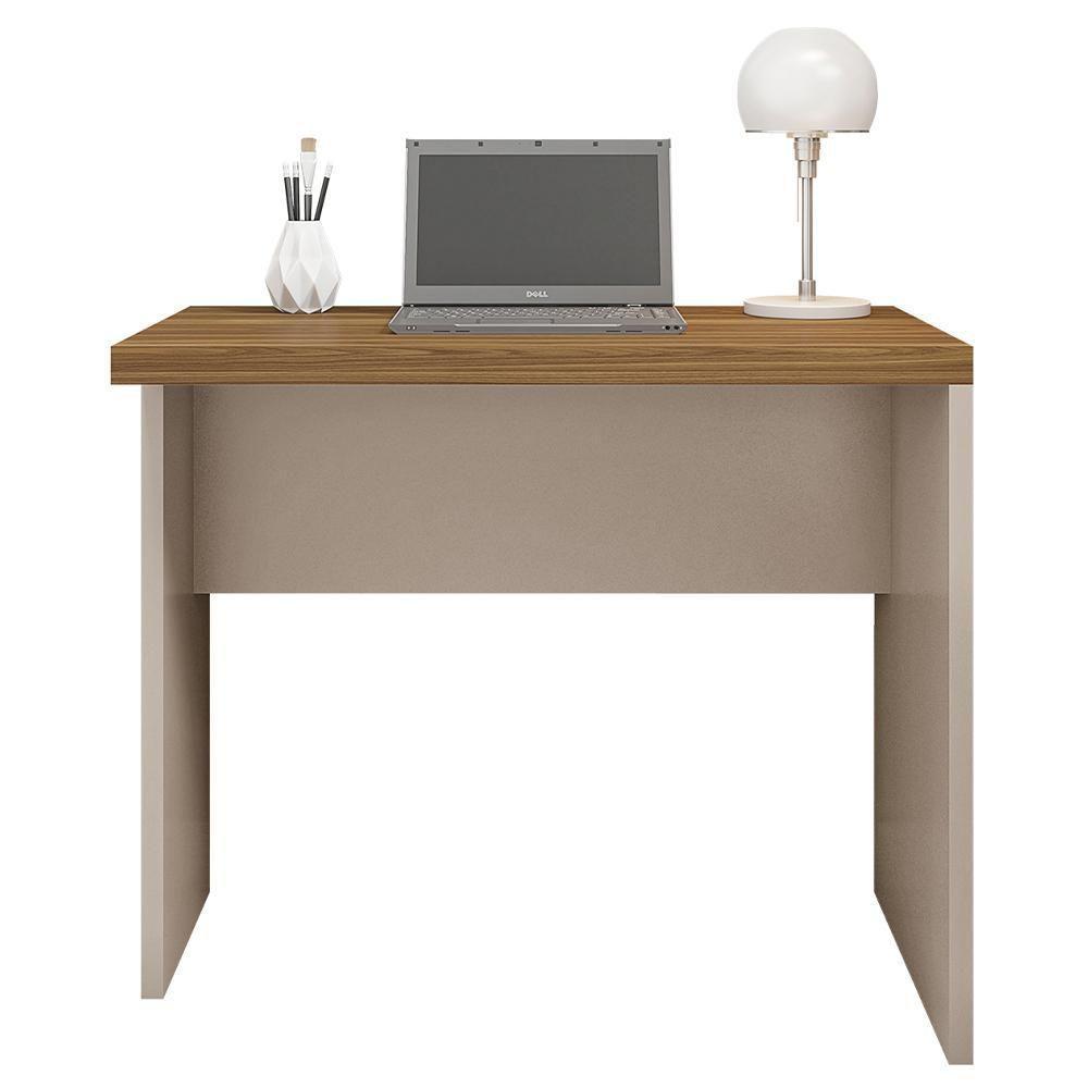 Mesa De Computador Escritório Studio Marrom Bege - Caemmun - 1