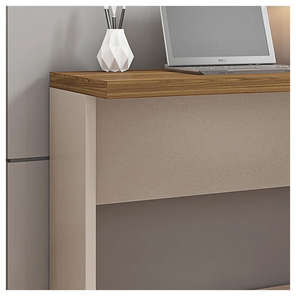 Mesa De Computador Escritório Studio Marrom Bege - Caemmun - 3