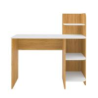 Escrivaninha P/ Notebook Carvalho C/ Branco C/ 3 Prateleiras - 8