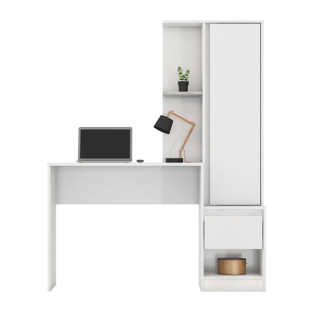 Escrivaninha Com Armário 1 Porta Office Morada Branco 29800 - 5