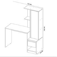 Escrivaninha Com Armário 1 Porta Office Morada Branco 29800 - 3